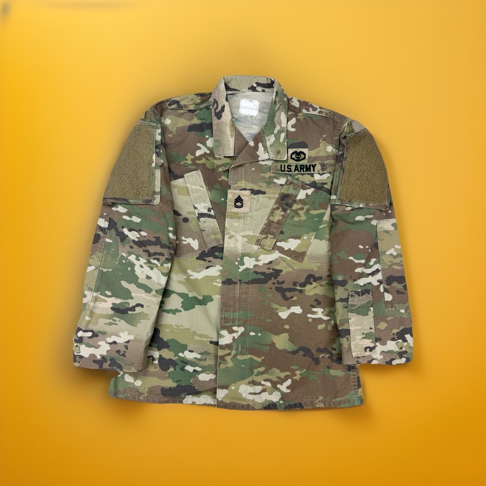 US Army OCP Scorpion W2 Combat Jacket‎ Medium Regular Ripstop w/ E6 Rank Patch